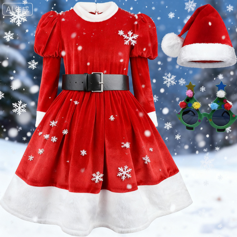 Elf Costume Christmas - 4 шт., карнавальный костюм Санта-Клауса для
