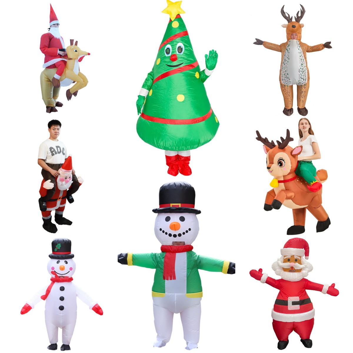 Elf Costume Christmas - Забавный надувной костюм для косплея: Дед
