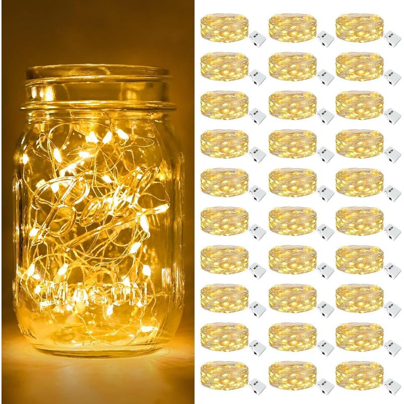Led Fairy String Lights - Водонепроницаемые светодиодные гирлянды-фейерверки длиной 1 м,