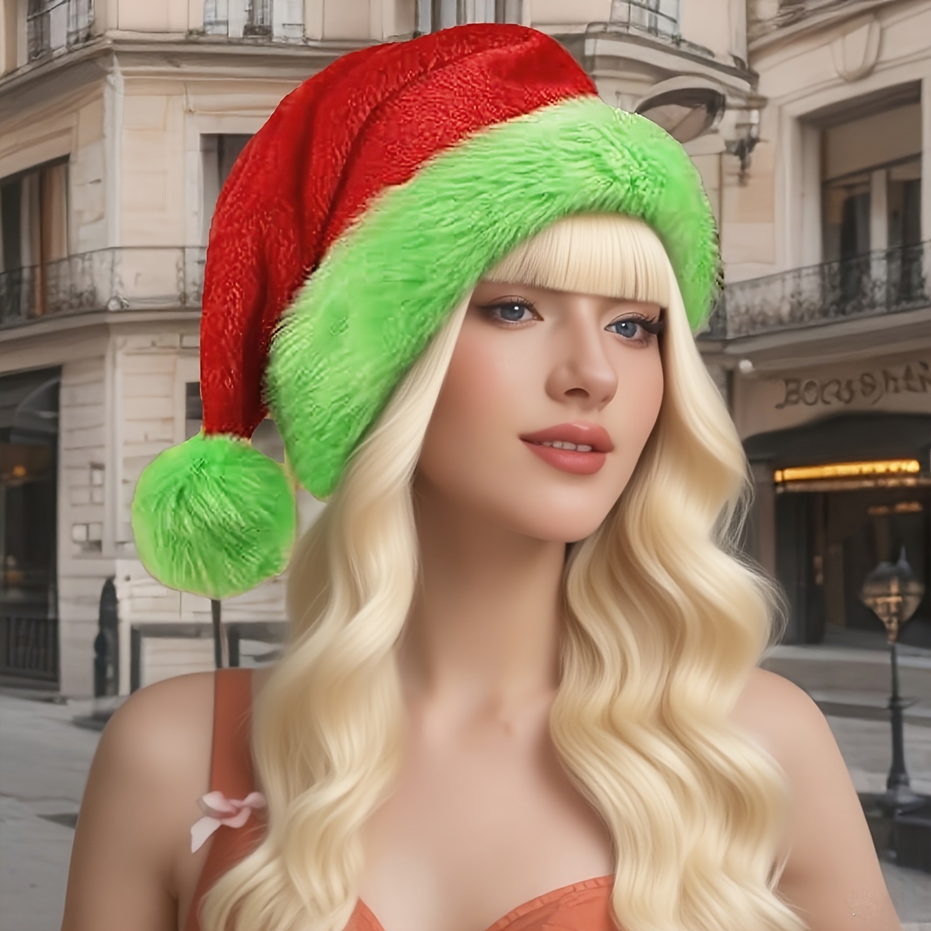 Флуоресцентная зеленая шапка С – обзор и цена Santa Hat Plush
