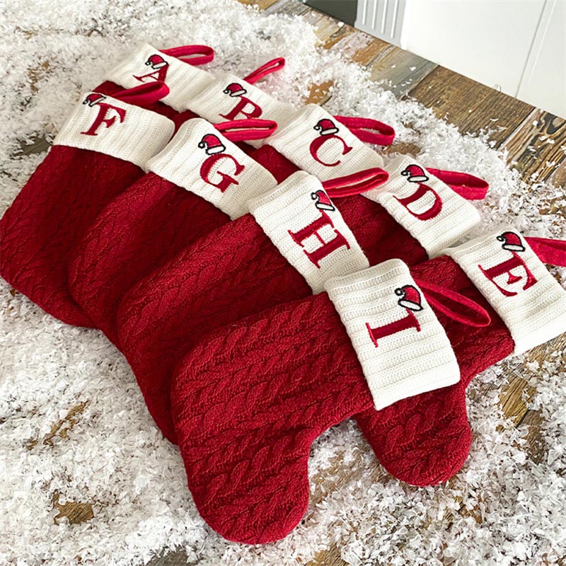 Рождественские носки Вязание с – обзор и цена Christmas Stocking Hanging