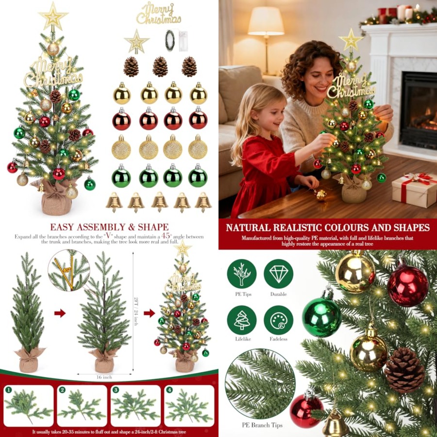 Миниатюрная новогодняя елка 2F – обзор и цена Christmas Tree Artificial