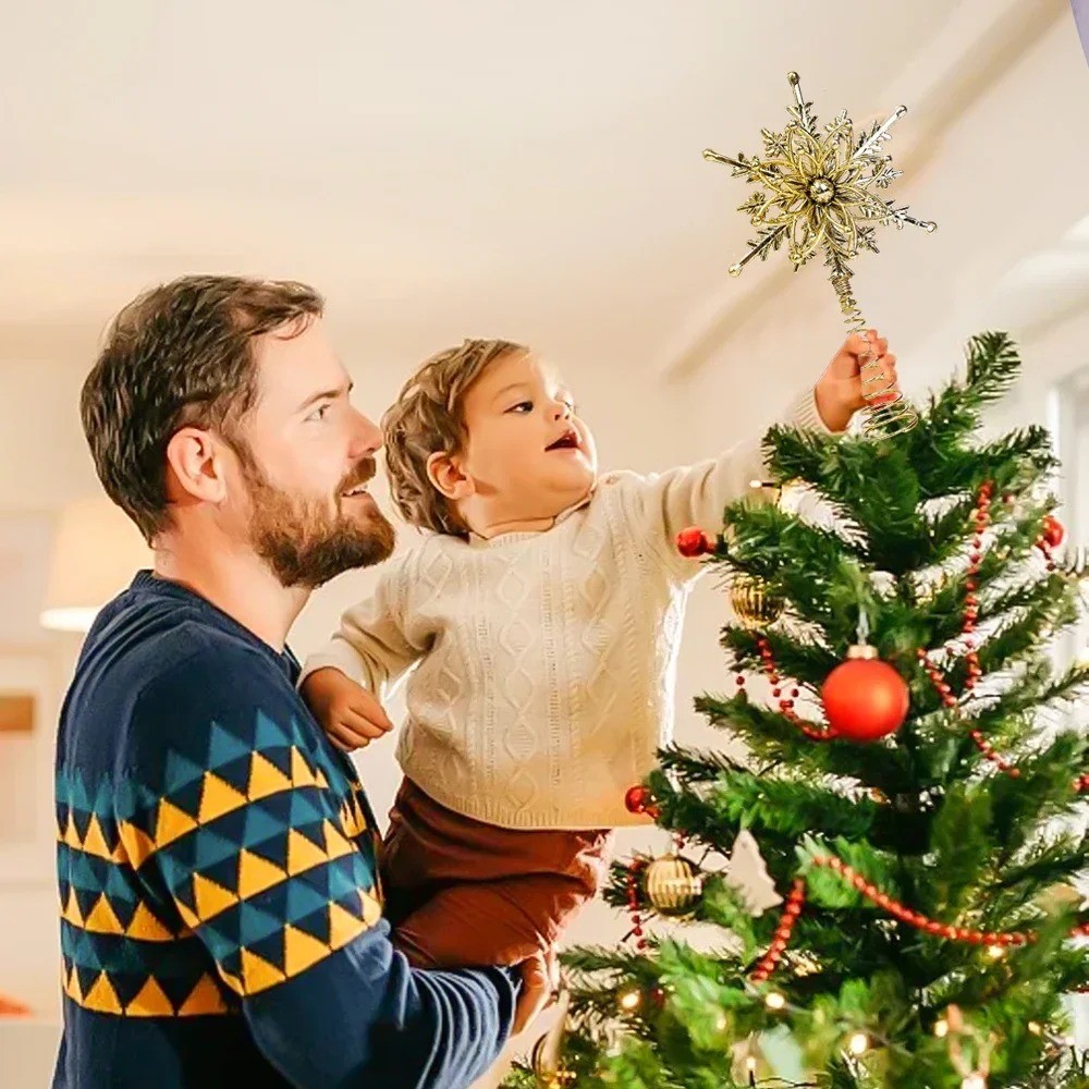 Золотая рождественская елочная – обзор и цена Star Tree Topper