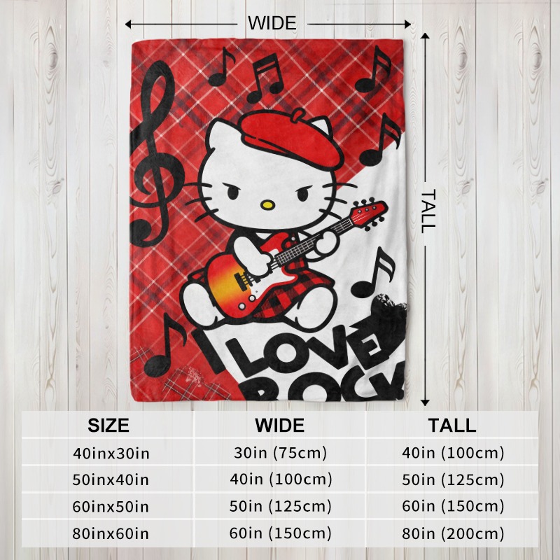 Плед Sanrio Hello Kitty Rock S – обзор и цена Christmas Throw Blanket