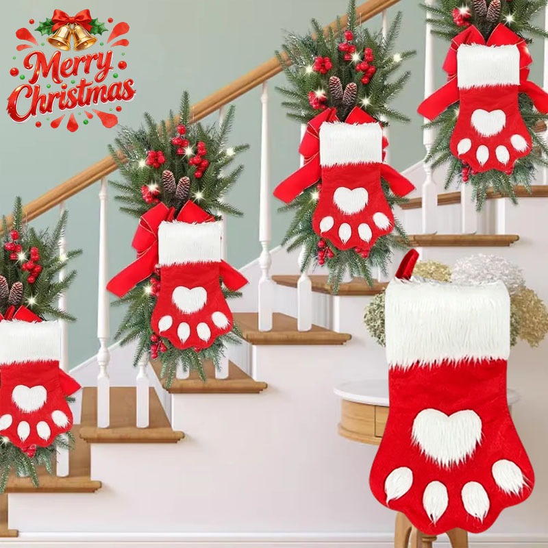 Зимний плюшевый рождественский – обзор и цена Christmas Stocking Hanging