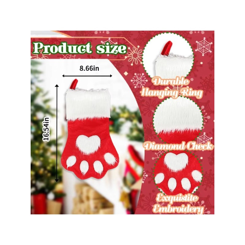 Зимний плюшевый рождественский – обзор и цена Christmas Stocking Hanging