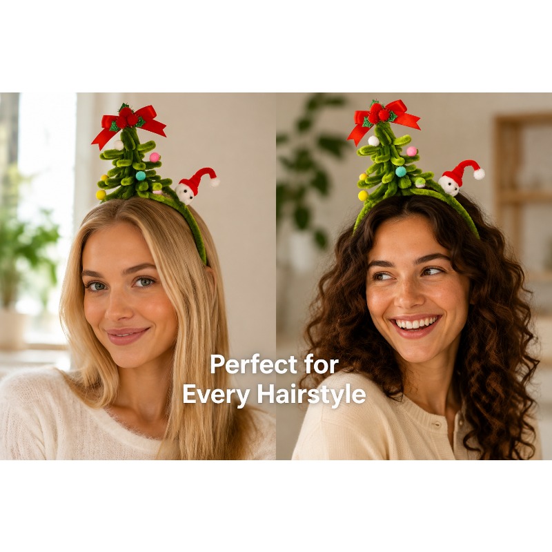 Рождественский ободок с елкой, – обзор и цена Ribbon Bow Gift
